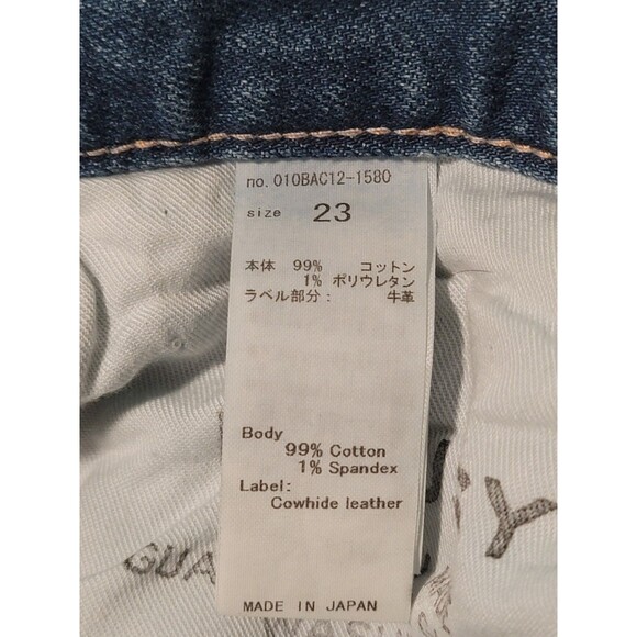 Moussy Vintage Skinny Jeans Women's 23 Medium Wash 24x25 Distressed Japanese - Picture 5 of 13